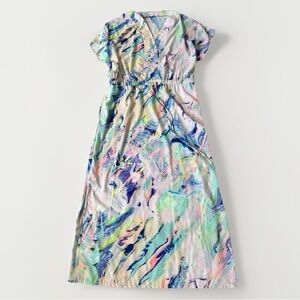 WOMAN'S ISABEL + ALICE Dress Cap Sleeve Pull Over Career Resort Cinched Waist XL